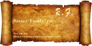 Reusz Fedóra névjegykártya